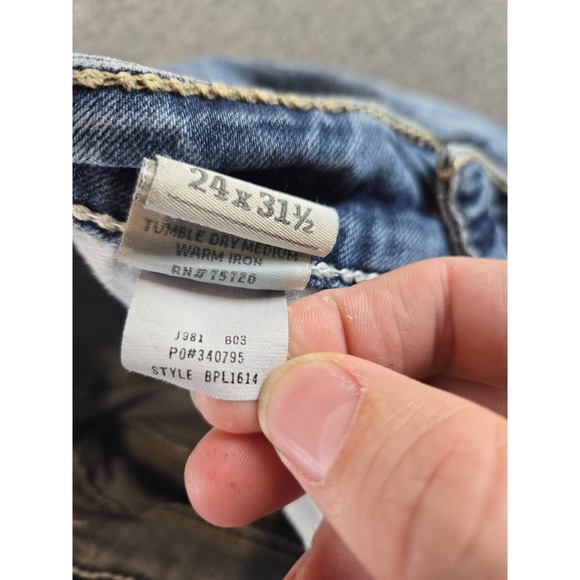 BKE DENIM STELLA SKINNY JEANS SIZE 24 R (26W) STRETCH LOW RISE BPL1614 VINTAGE - Picture 6 of 14